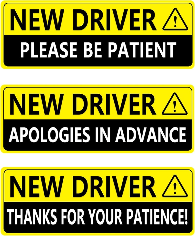Pakeed Funny Reusable New Driver Magnet for Car Please Be Patient Student Driver Magnet New Driver, Teen Rookie Novice Vehicle Bumper Sticker for Men - Image 1